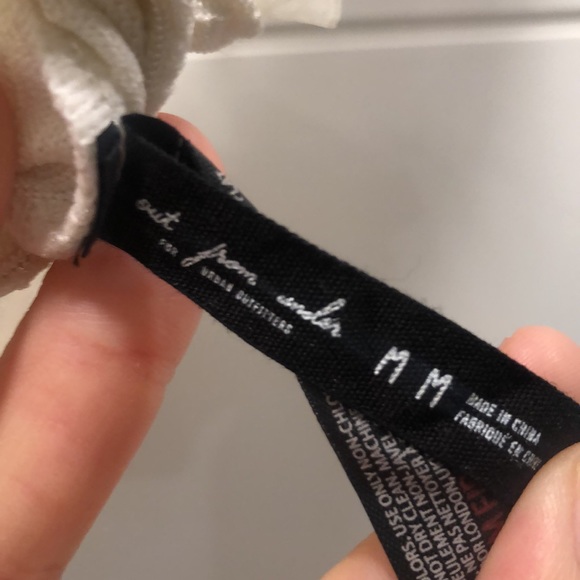 Cream/white scoop bandeau bralette - Picture 3 of 5